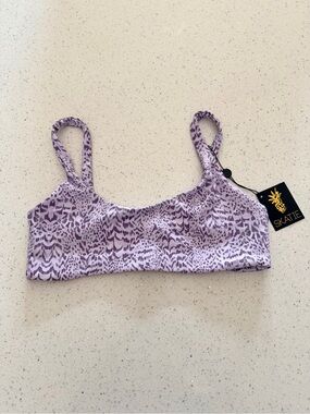 NWT - Skatie Mya Animal-Print Bikini Top - M